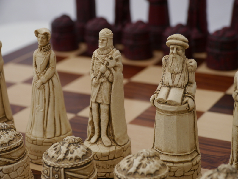 English Chess Pieces by Berkeley - Cardinal Red – Chess House