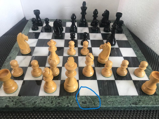Marble Chess Board Black and White 45mm Squares REDUCED PRICE - Image 2