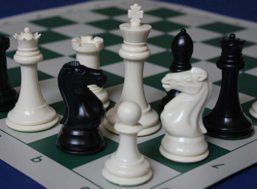 Supreme Heavy Weighted Plastic Chessmen. 105mm King