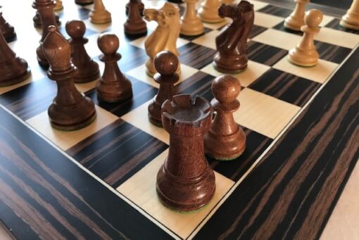 Babul Super Classic HEAVY WEIGHTED Chess Set with Ebony Board. 101mm King - Image 2