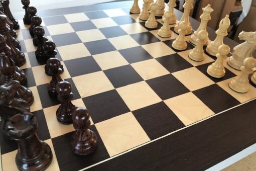 Anjan Super Classic HEAVY WEIGHTED Chess Set with Wenge Board. 101mm King - Image 2