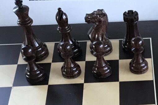 Anjan Super Classic HEAVY WEIGHTED Chess Set with Wenge Board. 101mm King - Image 4