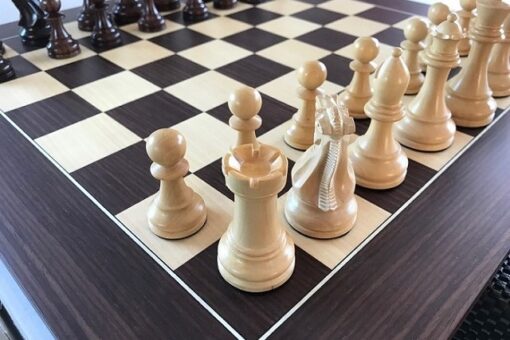 Anjan Super Classic HEAVY WEIGHTED Chess Set with Macassar Board. 101mm King - Image 2